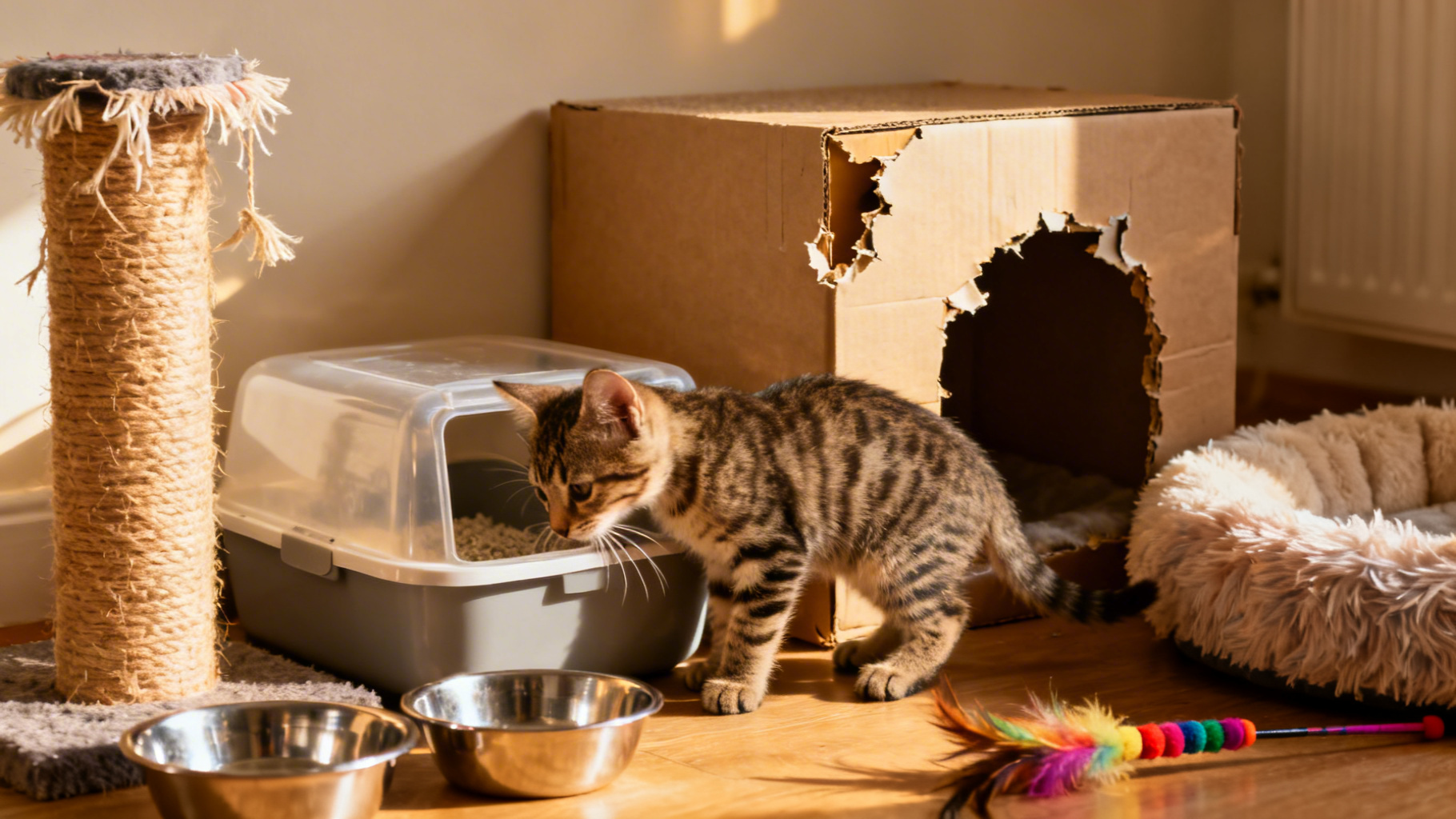 First Week With Your New Indoor Cat: A Complete Checklist – AI Featured Image