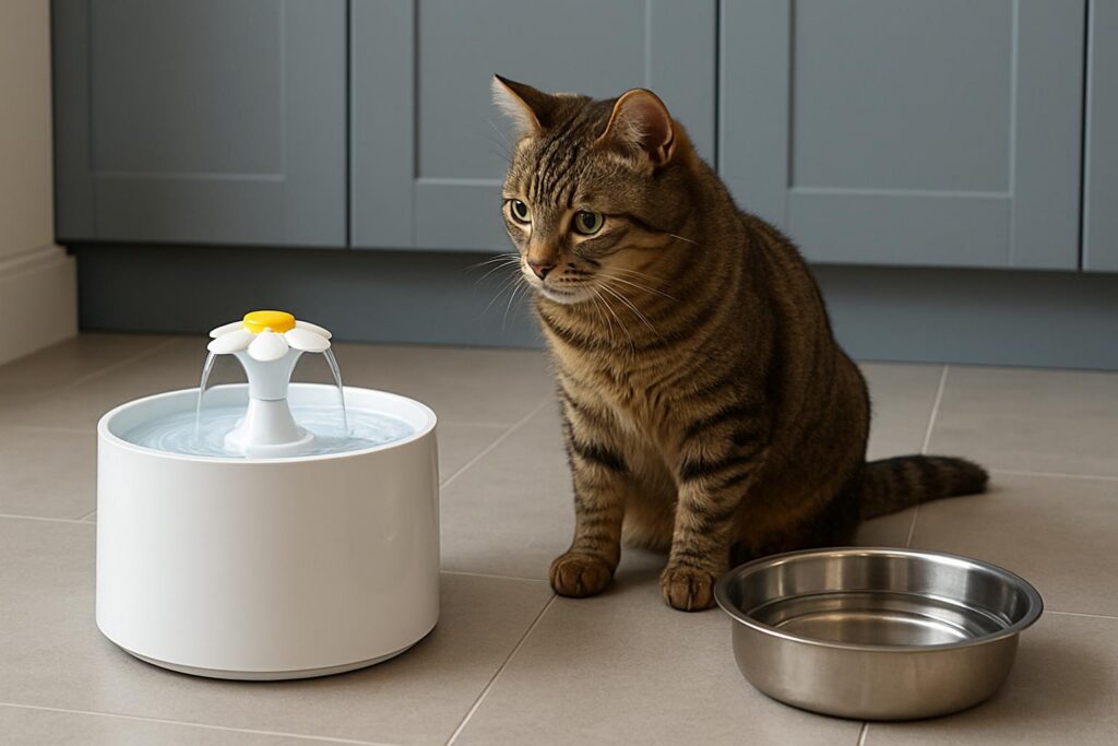 featured info fountain vs bowl.jpg for indoor cats